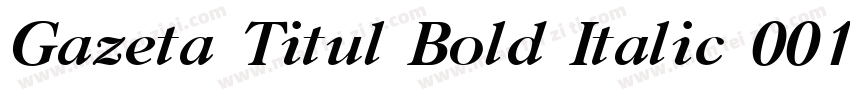 Gazeta Titul Bold Italic 001.001字体转换
